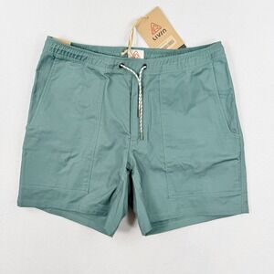 Livsn Holler Shorts Size XXL Flex Canvas Mens Eddy Green Outdoor Hike NEW